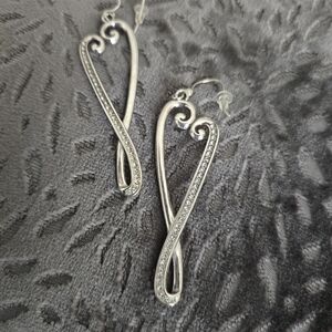 Brighton Silver Swirl Crystal Earrings